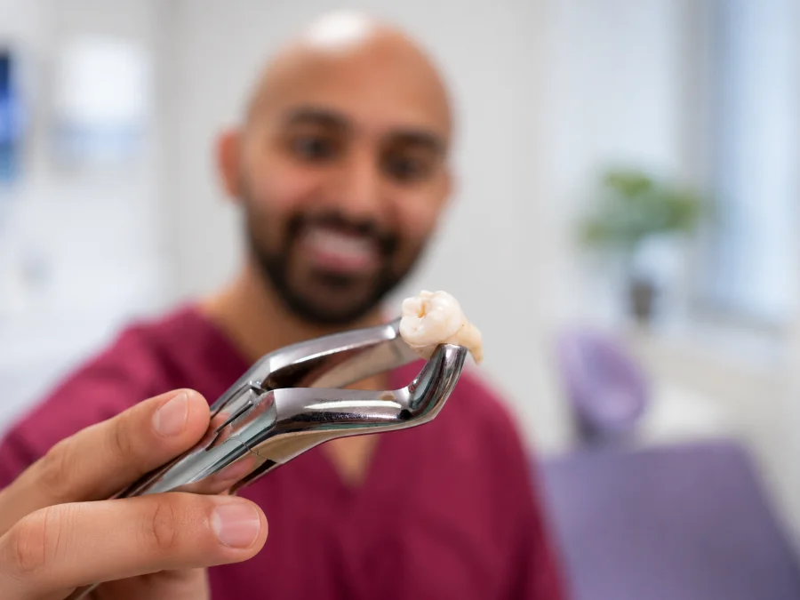 dentist removing a tooth in Saltash, Cornwall